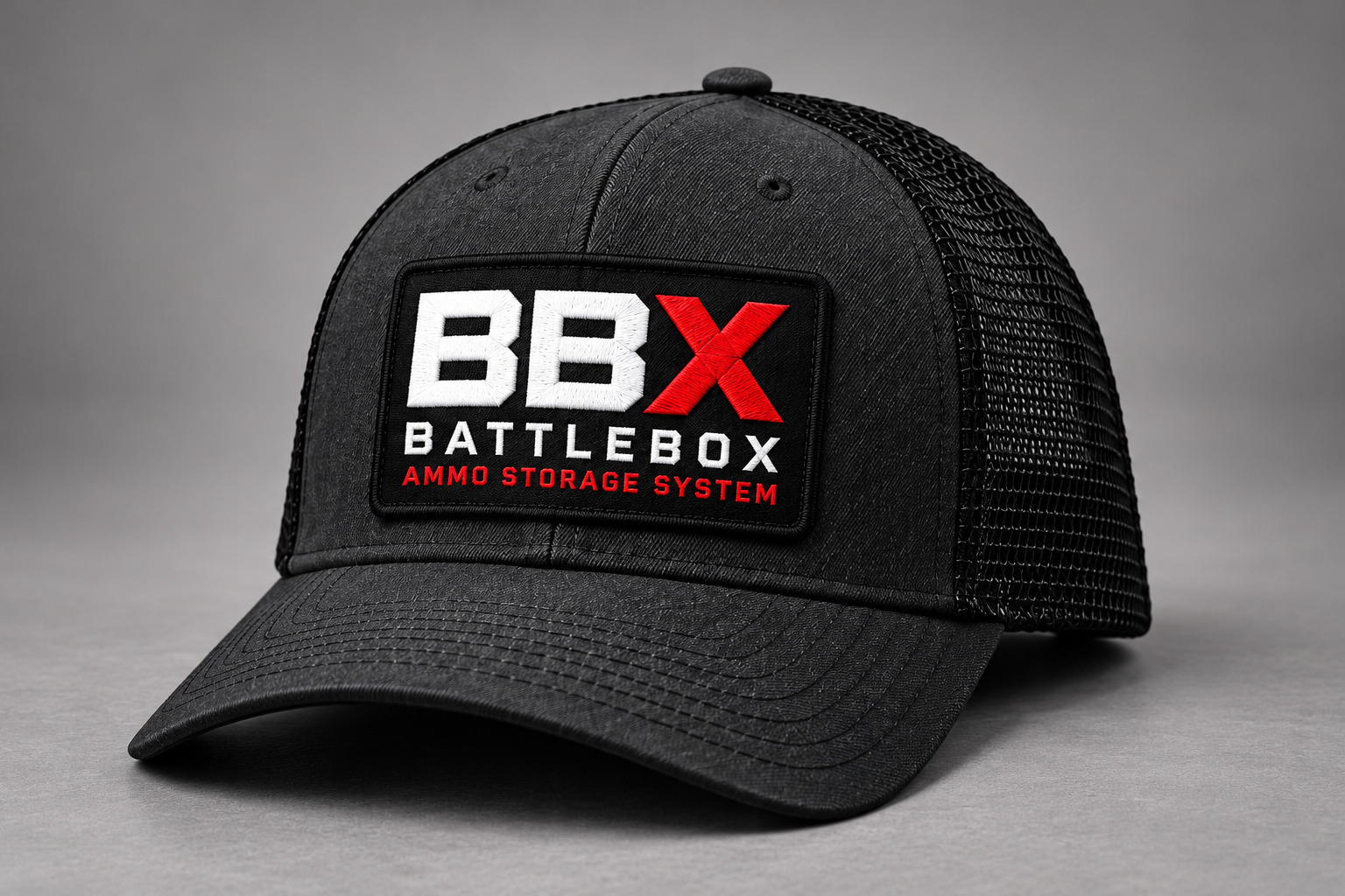 Black BBX patch mesh trucker hat